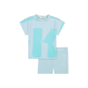 Retrokid Tess Logo All Over Baby Boy Blue Green Set