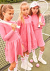 Little Parni Hot Pink Girls Tiered Dress w/ LP Back Logo K414