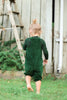 Ann of Nan Velour Green Romper w/ Onesie