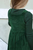 Ann of Nan Velour Knee Length Green Jumper