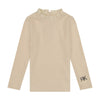 Retrokid Vivienne Ruffle Neck Knit Oat/ Cream Sweater