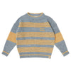 Tocoto Vintage Round Neck Striped Printed Mustard Jersey