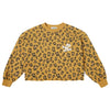 Tocoto Vintage Plush Animal Print Mustard Sweatshirt