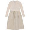 Blumint Cable Knit And Taffeta Cream Dress