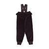 Bopop Velour Ruffle - Baby Girl Eggplant Overall