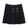 Bopop Denim Black Denim Pleated Skirt