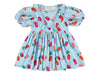 Morley Sky Dress with Ruffle on Chest