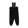 Bopop Velour Ruffle - Baby Girl Black Overall