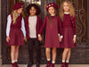 Little Parni Taffeta Burgundy Skirt K557
