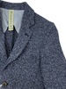 Nupkeet Boys 2 Button Navy Herringbone Salah Blazer with Flapped Pockets