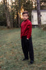 Mini Nod Velour Boys Wine Sweater