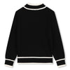 Karl Lagerfeld Kid Girl "Mini Me" High Collar Signature Black Sweater