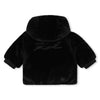 Karl Lagerfeld Baby Girl Reversible In Faux Fur Rose Noir Jacket