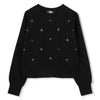 Karl Lagerfeld Girls Black Rhinestone Logo Sweatshirt