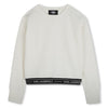 Karl Lagerfeld Girls Jacquard Ivory Sweatshirt