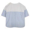 Karl Lagerfeld Girls Logo Bi Material White Blue Blouse