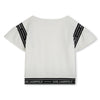 Karl Lagerfeld Girls Puff Short Sleeves Ivory Tee Shirt