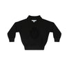 Little Parni Collar w flocking logo Black Sweatshirt K473