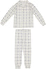 Bonjoy Plaid Grandpa Ivory/Blue Pajamas FINAL SALE