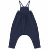 Calla Lili Baby Girl with Embroidery Blue Romper.