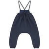 Calla Lili Baby Girl with Embroidery Blue Romper.