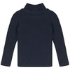 Calla Lili Mock Neck Knit Navy Blue Tshirt.
