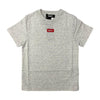 DKNY Boys Allover Print Logo Short Sleeves Tee-Shirt Light Gray