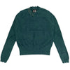 Gem Furry Scalloped Teal Sweater