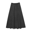 Urban Edge Paneled Denim Washed Black Skirt