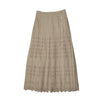 Urban Edge Eyelet Pleated Tan Skirt