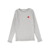 Little Parni Long Sleeve Heart Logo Grey Tshirt K500