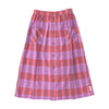 Piupiuchick Lavender Checkered Long Skirt W/ Front Pockets