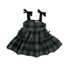 Jessie and James Balloon Sleeveless Green quilted check Dress