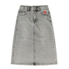 Little Parni Long Grey Denim Skirt K501