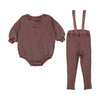 Farren & Me Washed edge  Washed Purple Overall Set