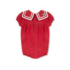 Madeleine Girl Red Romper