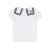 Madeleine Girl Shortsleeve White Sailor Tee
