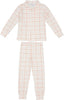 Bonjoy Plaid Grandpa Ivory/Pink Pajamas FINAL SALE