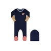 Little Parni Varsity Colorblock Navy Stretchy PJ91