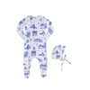 Little Parni Toile  Ivory/Blue Stretchy PJ96