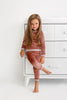 Pouf Velour Varsity Dusty Rose Pajamas FINAL SALE