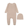 Pouf Ribbed Grandpa Nude Footie