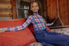 Retrokid Margo Printed Plaid Plaid Turtleneck