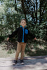 Retrokid Rex Cord Collar Button Black/ Cobalt Shirt
