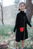 Retrokid Ruby Sleeveless Cord Pockets Black/ Red Dress