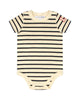 Little Parni Wide Striped Navy/Ivory Onesie K617