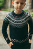 Sweet Threads Aster Navy Blue Crew Sweater
