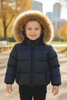 Colmar Baby Navy Jacket with Synthetic Detacheable Edge Hood