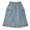 Sciacca Cotton Pocket Regular Length Blue Chambray Skirt