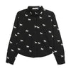 Urban Edge Denim Horse Print Black Shirt